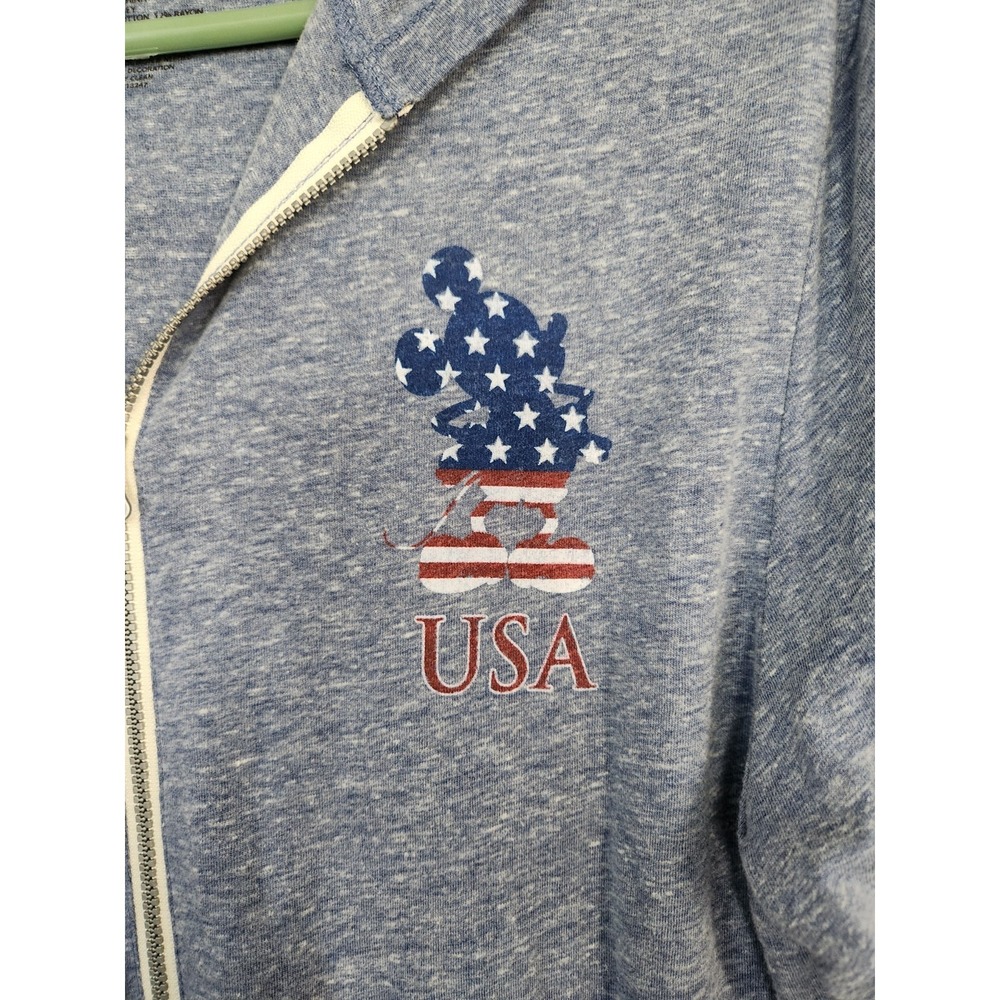 Disney Parks Full Zip Long Sleeve Epcot Jacket USA World Showcase Womens Small - Picture 3 of 5